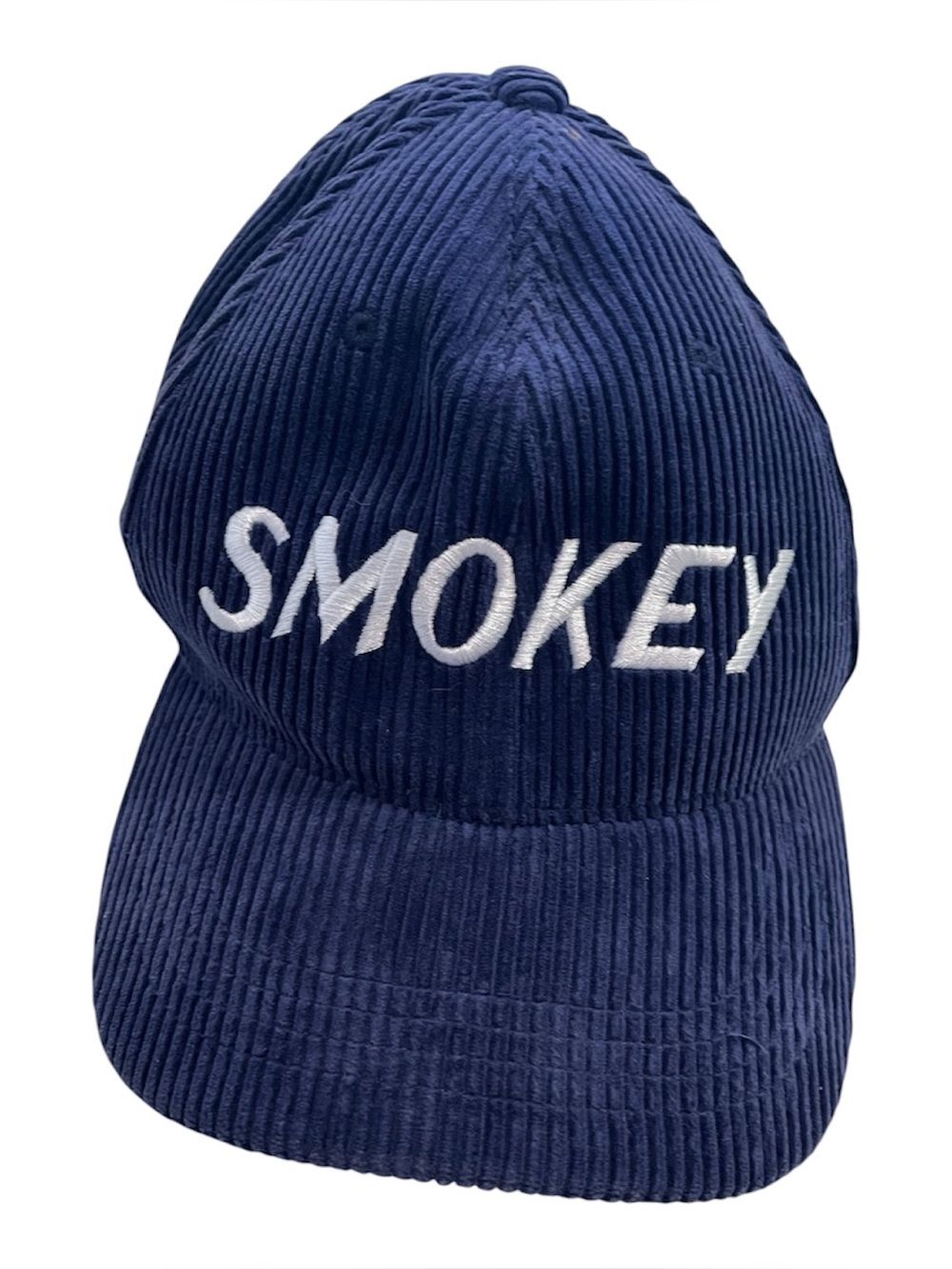 Filson Smokey Bear Corduroy Logger Cap Hat Navy Adjustable Rare Embroidered